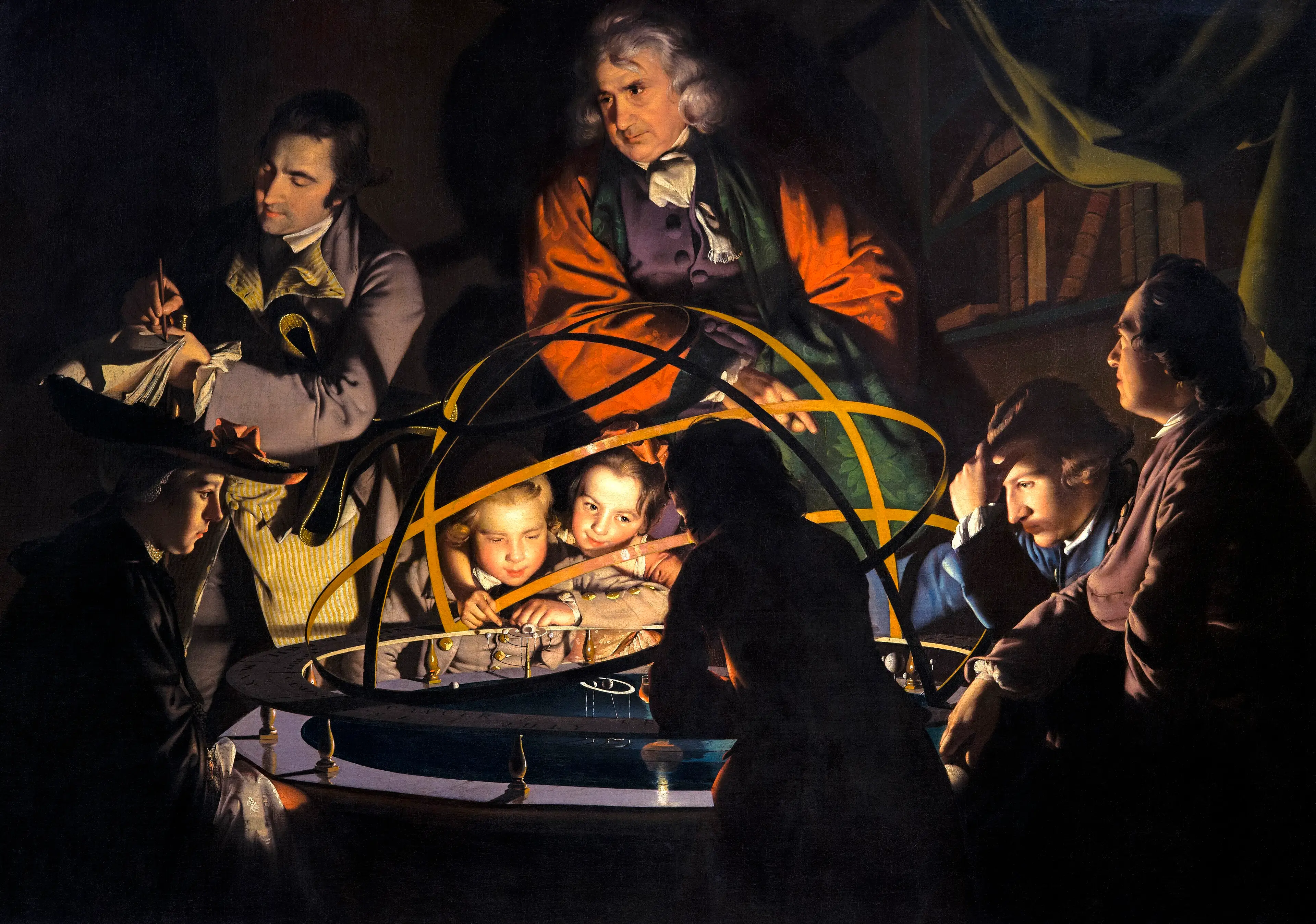Um filósofo explica o planetário, de Joseph Wright of Derby